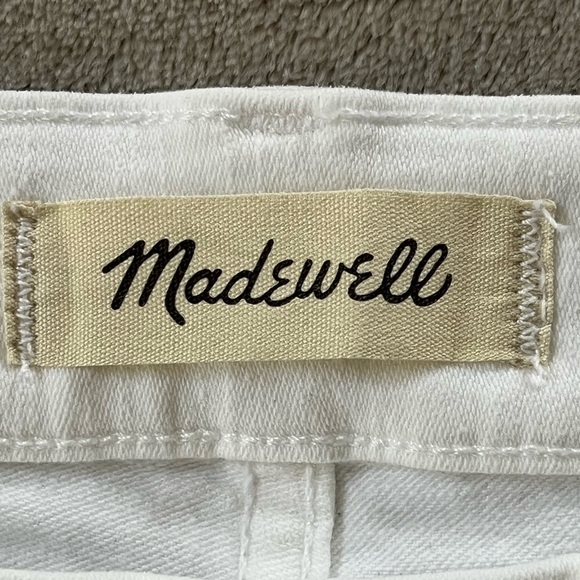 Madewell Mid-Rise Kick Out Jeans Pure White Womens size 24 Minimalist Casual - Picture 10 of 15